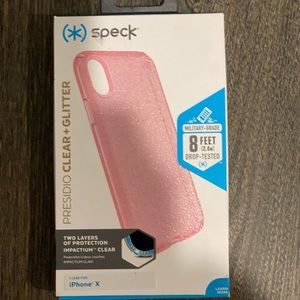 IPhone X Pink Glitter Phone Case